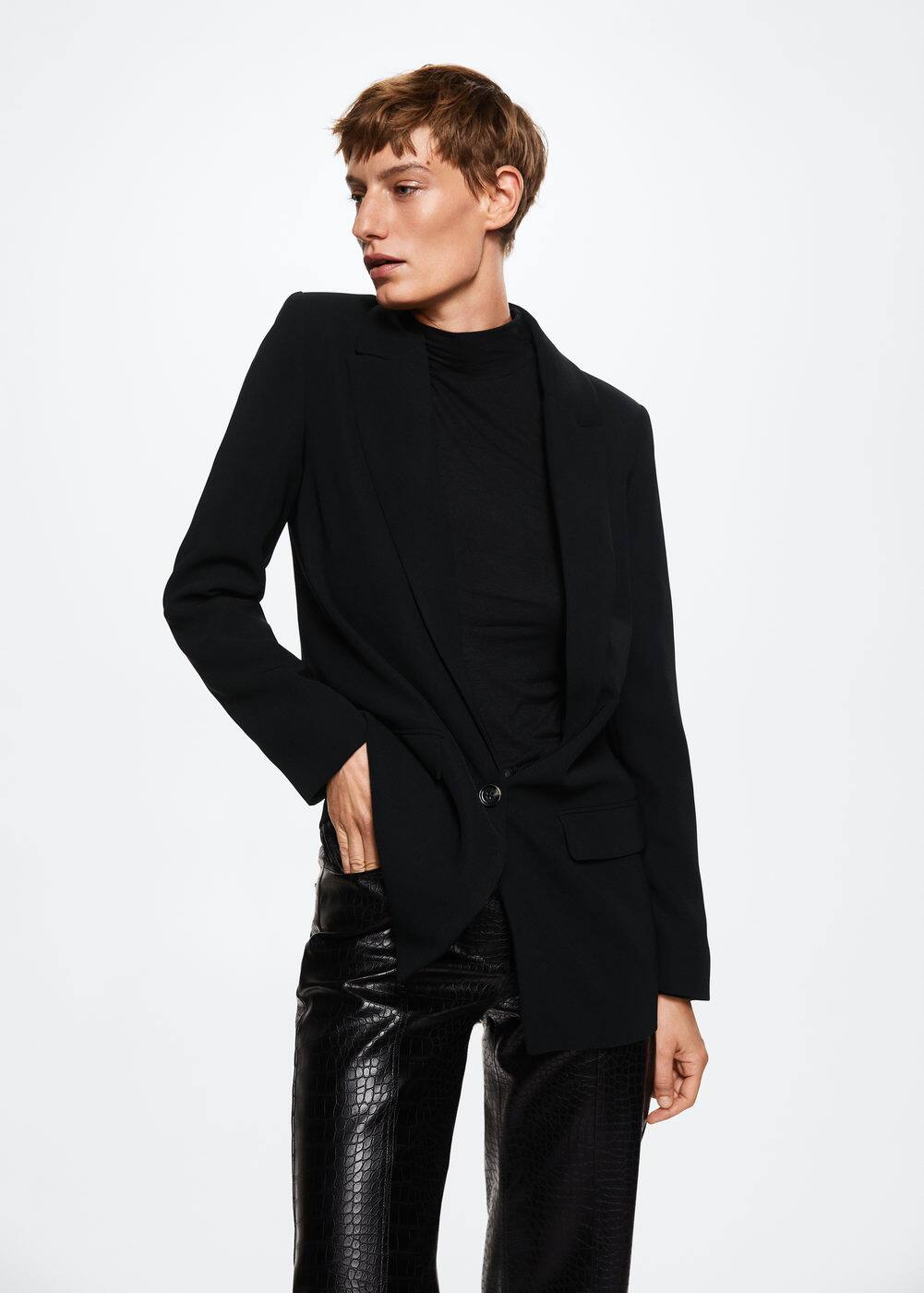 Flowy suit blazer -  Woman | Mango Canada