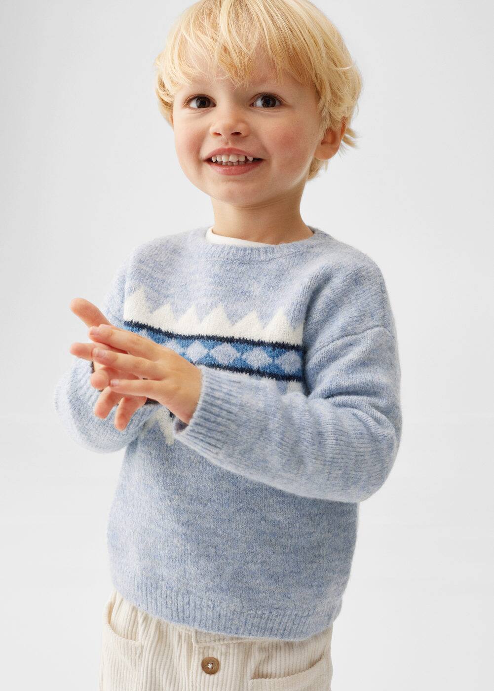 Printed Knit Sweater Woman Mango Qatar printed-knit-sweater-woman-mango-qatar