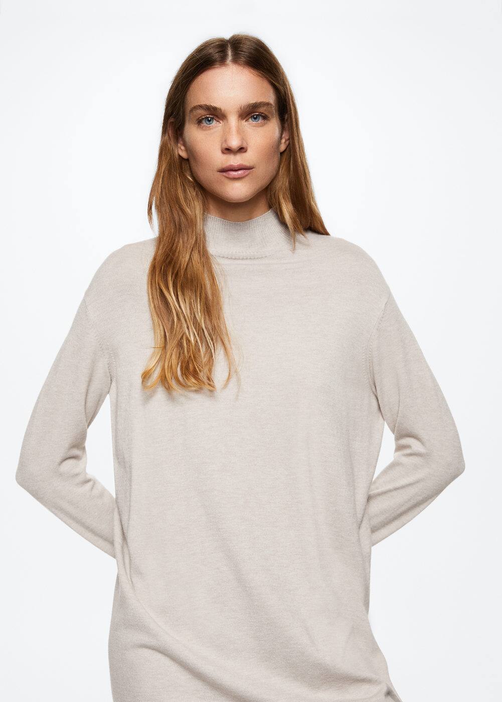 Knitted perkins neck dress -  Woman | Mango Ireland