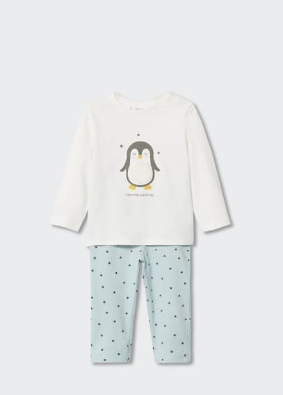 Pigiama lungo cotone stampato