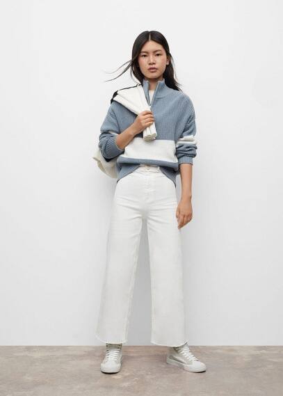 Jeans culotte vita alta