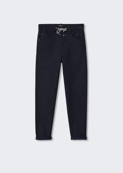 Pantaloni diritti laccio