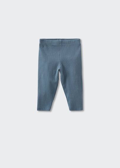 Leggings a coste cotone