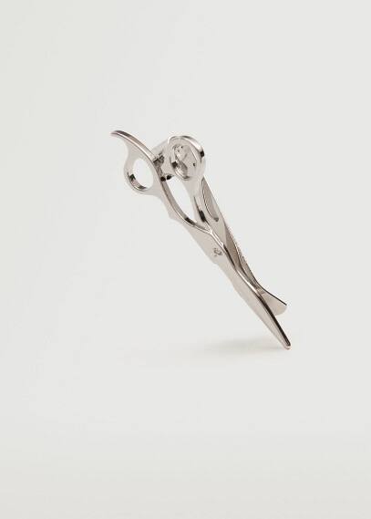 Spilla metallo forbici