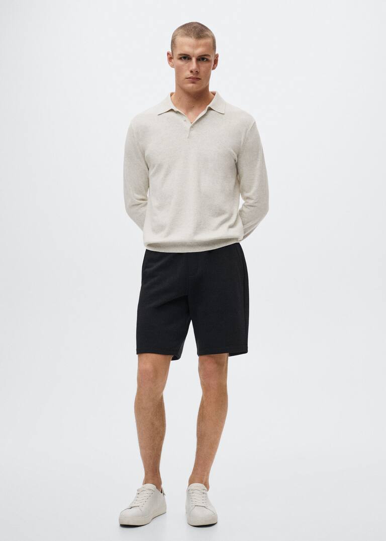 Jogger cotton bermuda shorts Men Mango Man United Kingdom