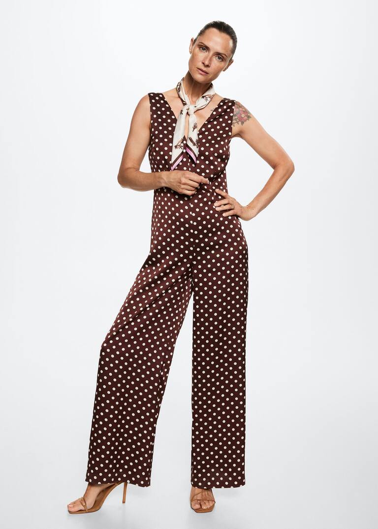 polka dot print jumpsuit