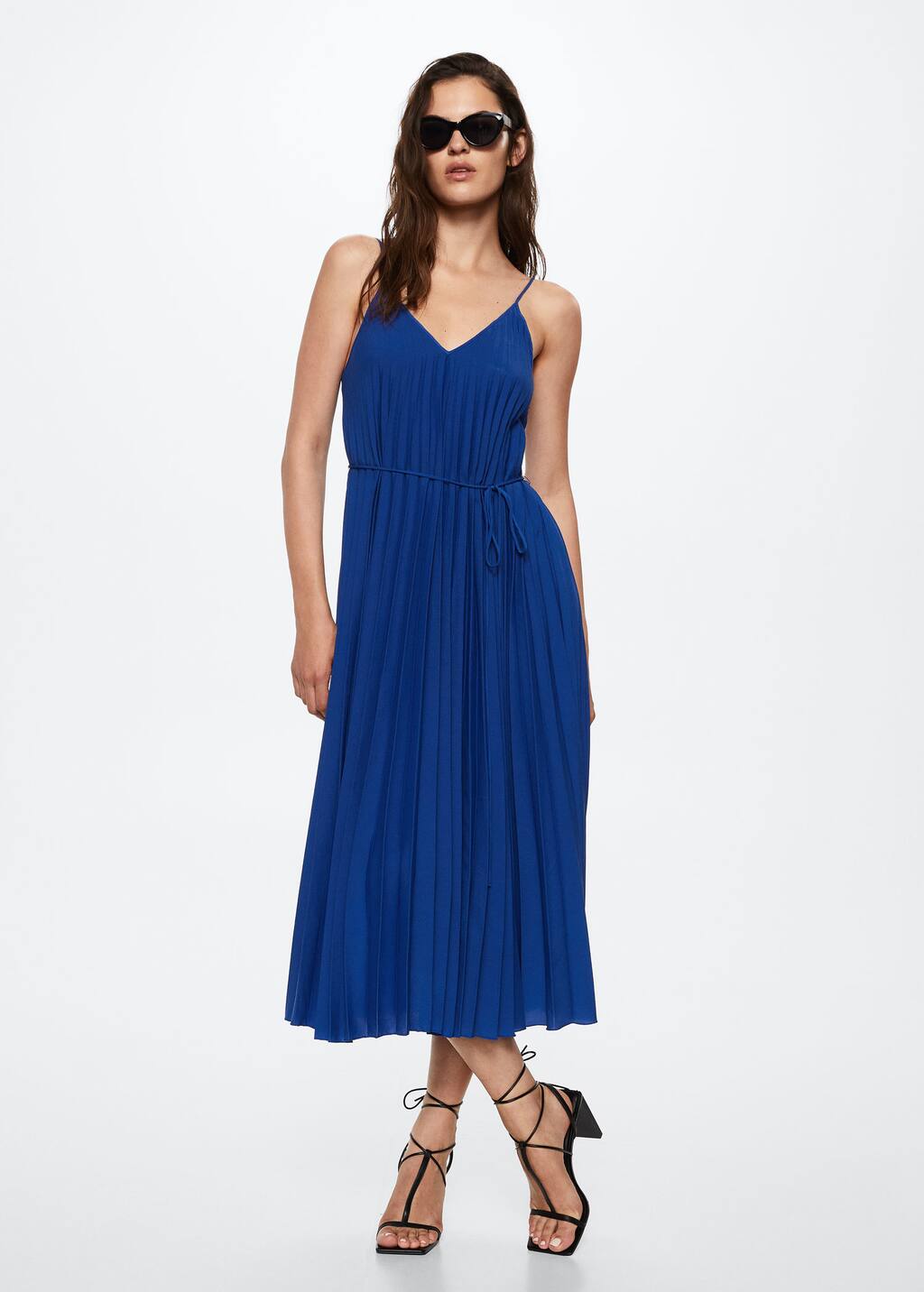 Mango Belt pleated dress 37032888 52