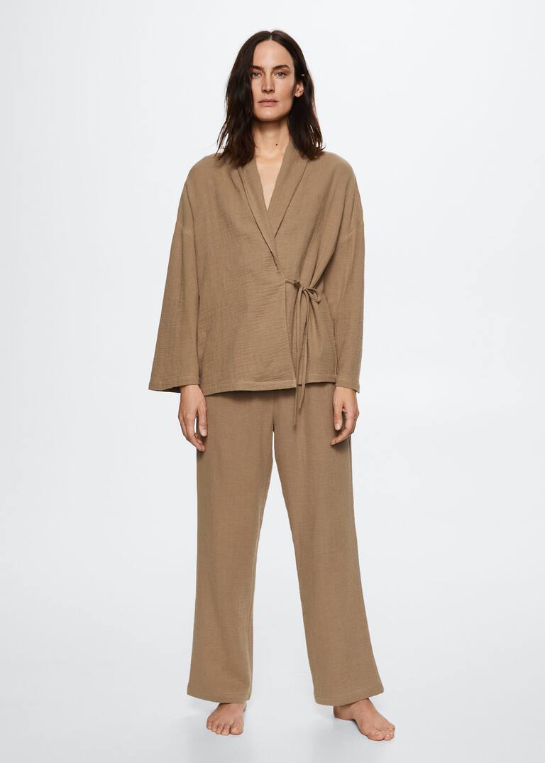 Cotton pyjama pants Women Mango USA