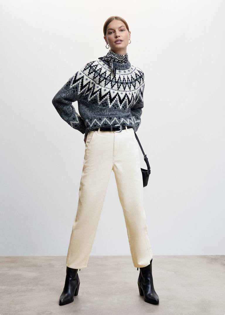 Corduroy jeans Women Mango USA