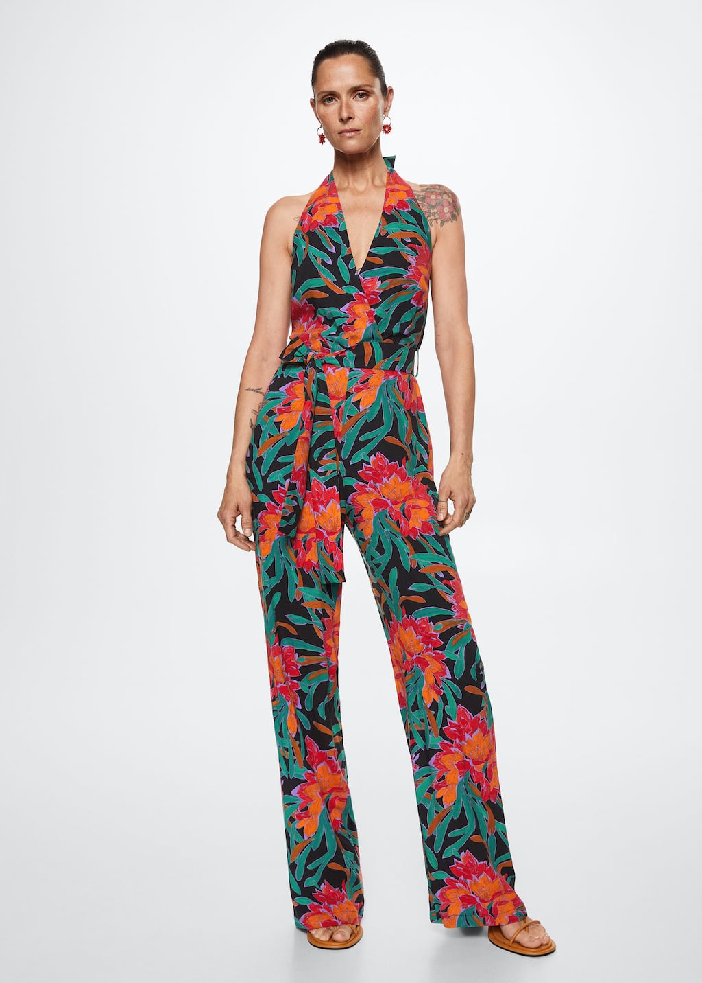 Mango Floral Print Jumpsuit Mango Floral Print Jumpsuit