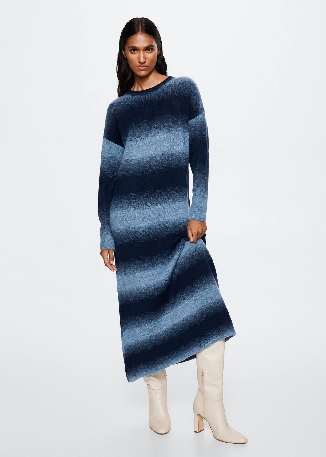 Striped jersey dress - General plane