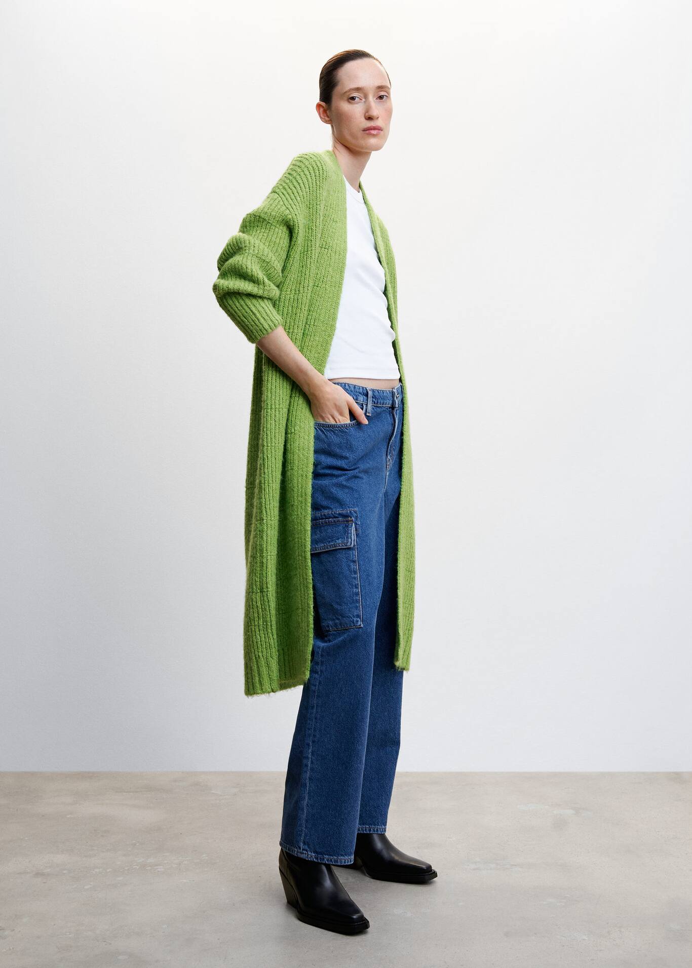 Ribbed knit cardigan Women MANGO OUTLET USA