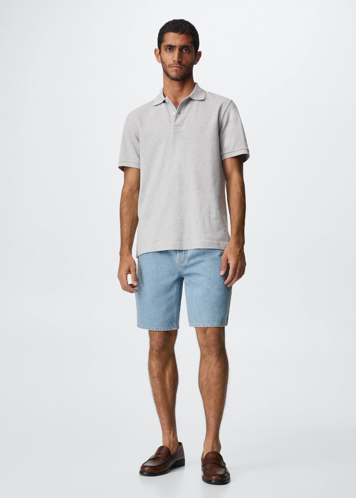 Pleated denim bermuda shorts Men MANGO OUTLET USA