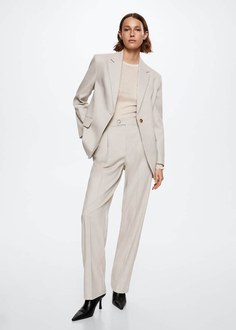 Patterned suit blazer Women Mango USA