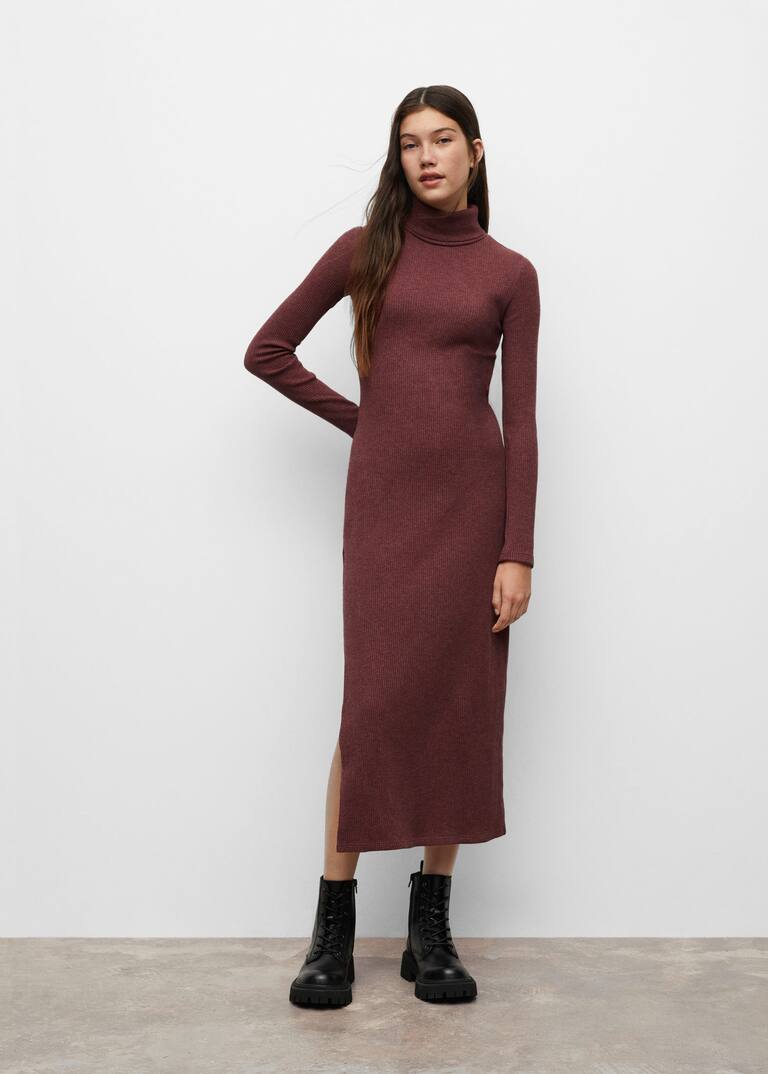 Turtle neck knit jumper dress Clearance
