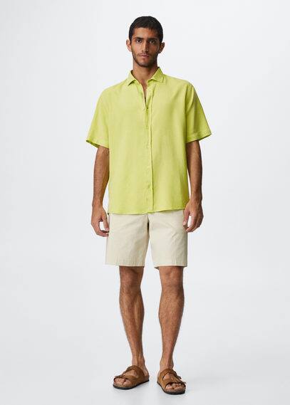 Bermuda cotone pinces