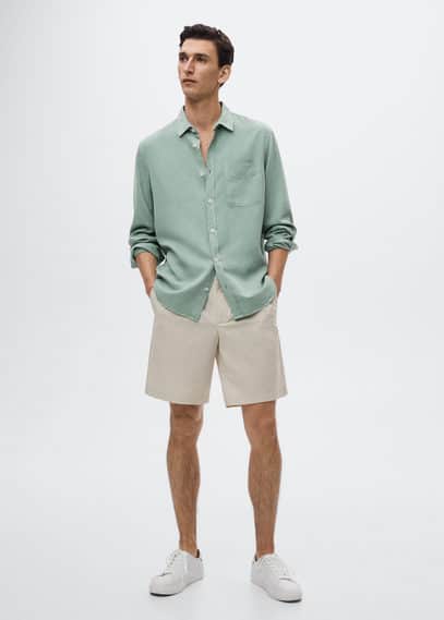 Camicia fluida lyocell regular-fit