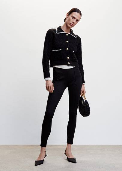 Leggings cuciture decorative