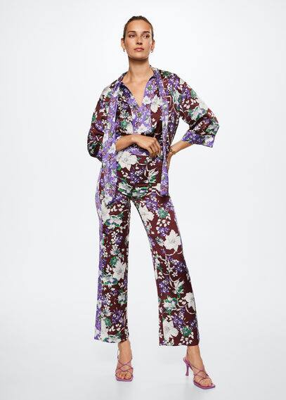 Pantaloni stampa fiori