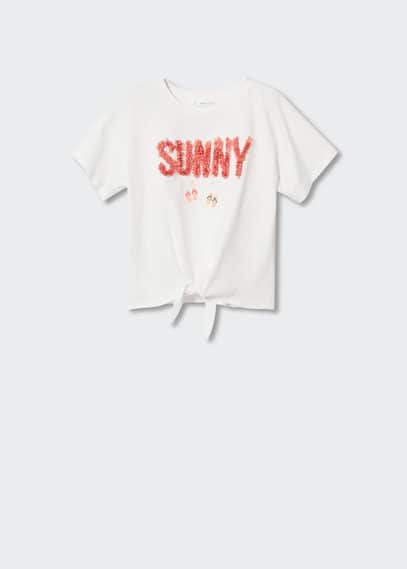 Maglietta messaggio texture