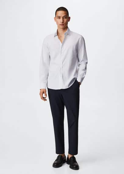 Camicia slim-fit micro-stampa