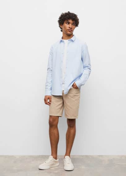 Camicia regular fit Oxford cotone