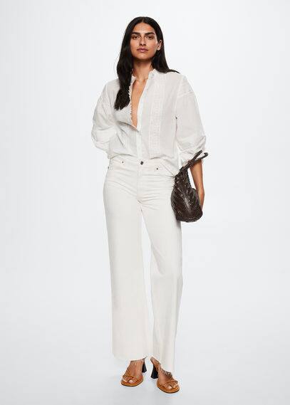 Camicia cotone ricamata