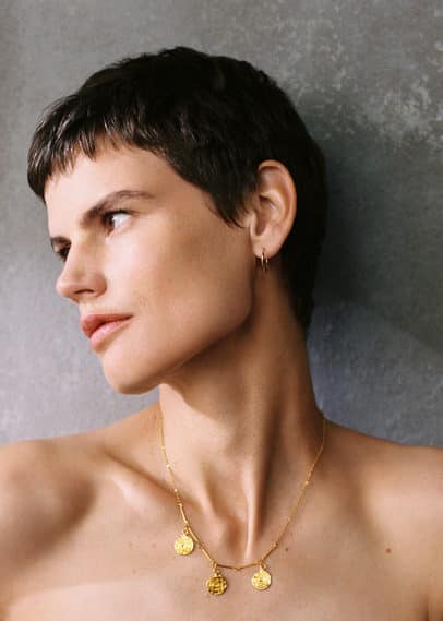 Collana ciondoli metallo