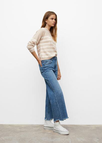 Pullover righe collo stondato