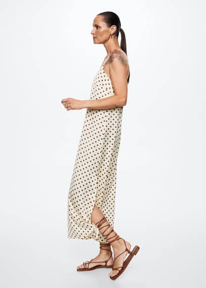 Vestito satinato pois