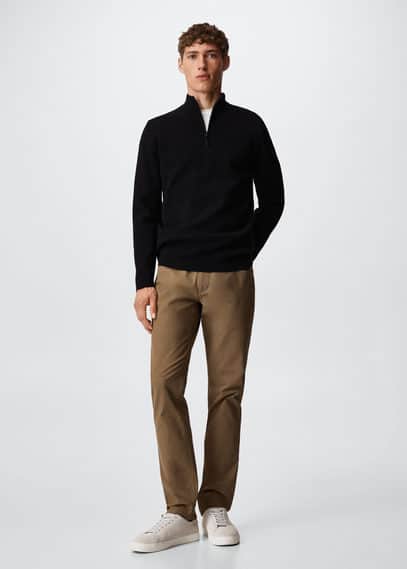 Pullover collo Perkins zip