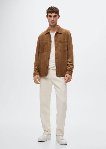 เสื้อโอเวอร์เชิ้ตหนังนิ่ม