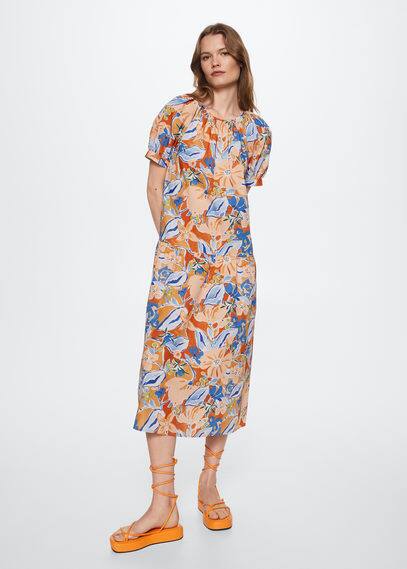 Abito stampa midi
