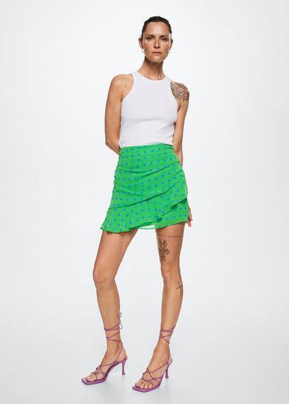 Gonna drappeggiata volant