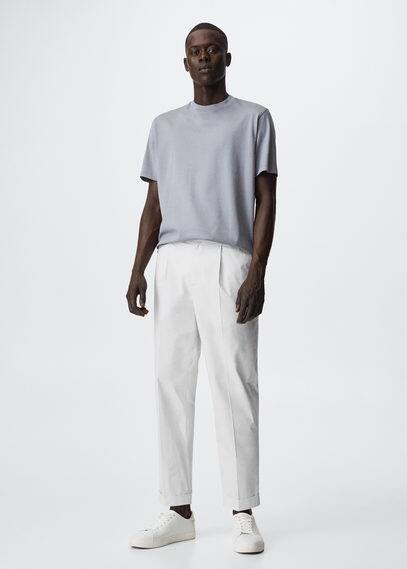 Pantaloni pinces cotone