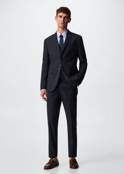 Giacca completo slim fit quadri