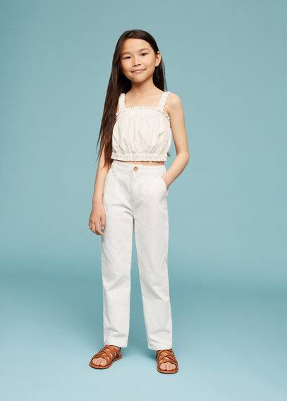 Pantaloni diritti pinces