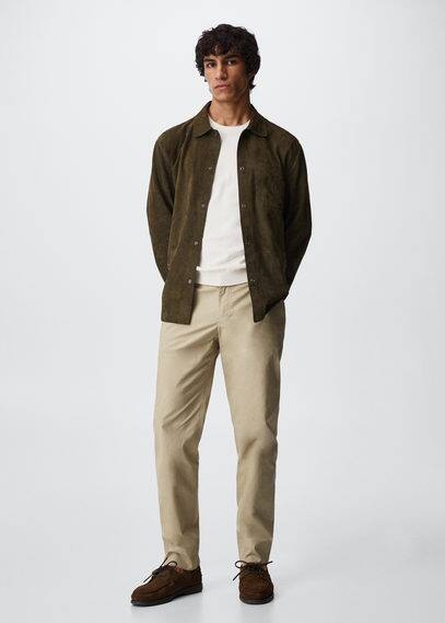 Sovracamicia pelle tasca