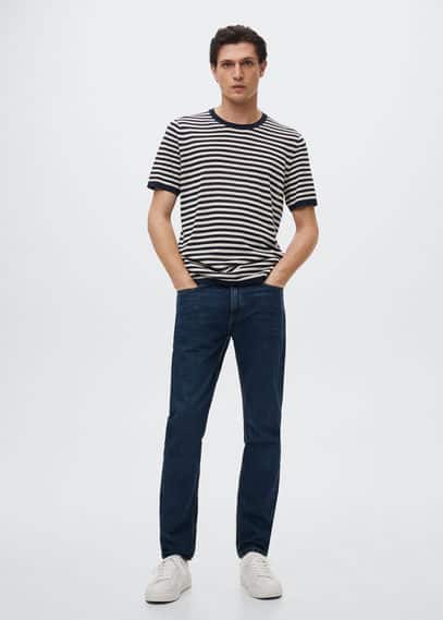 Maglietta maglia lino righe