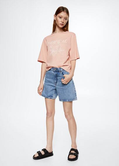 Maglietta stampa tropicale