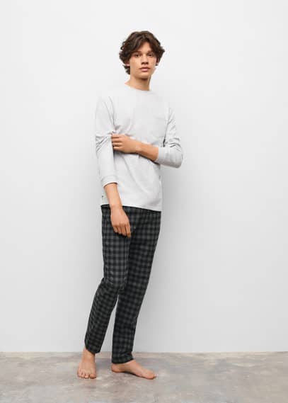 Pigiama lungo quadri