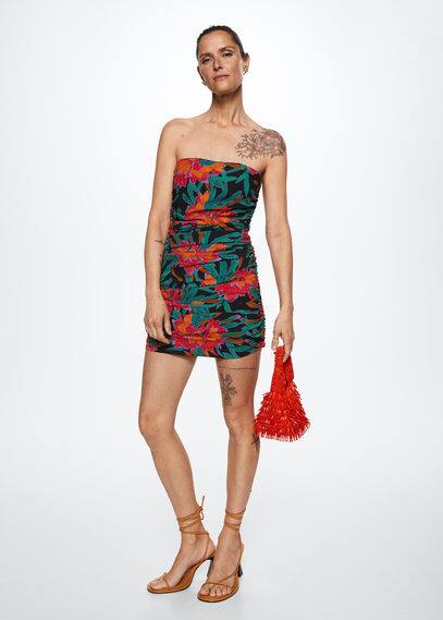 Vestito drappeggiato stampa