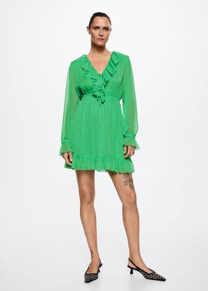 Vestito texture volant