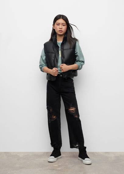 Gilet trapuntato ecopelle