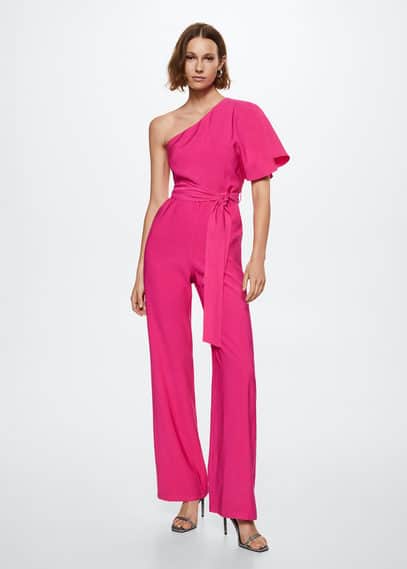 Mango Lange asymmetrische jumpsuit