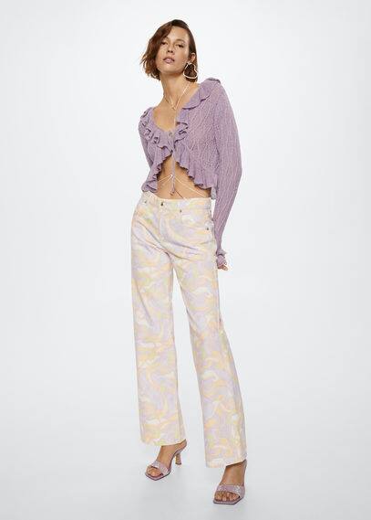 Cárdigan punto volantes