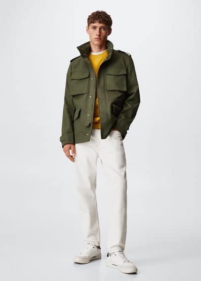 Giubbotto cotone tasche