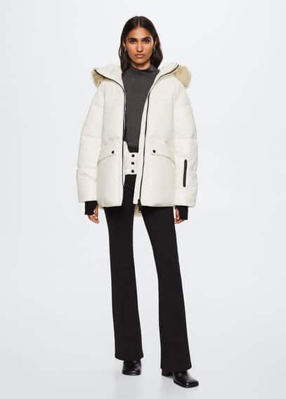 Piumino imbottito impermeabile cappuccio