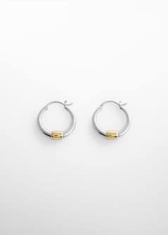 Gold and Silver Hoop Earrings