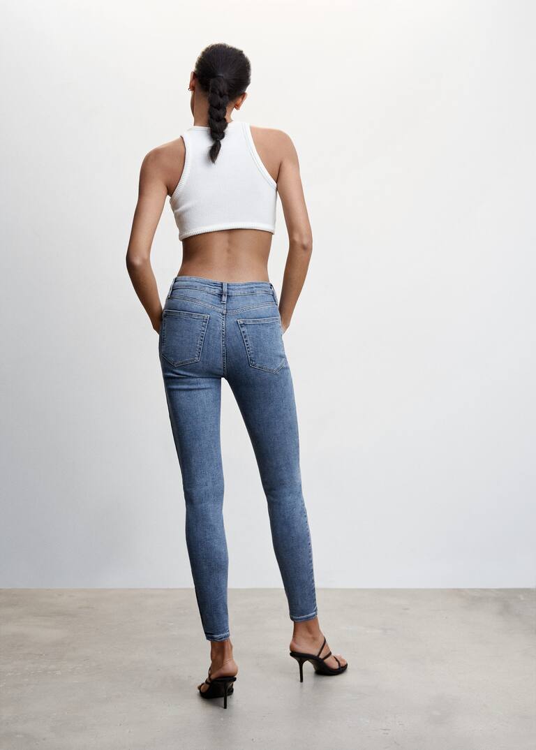 jeans skinny tiro alto mujer